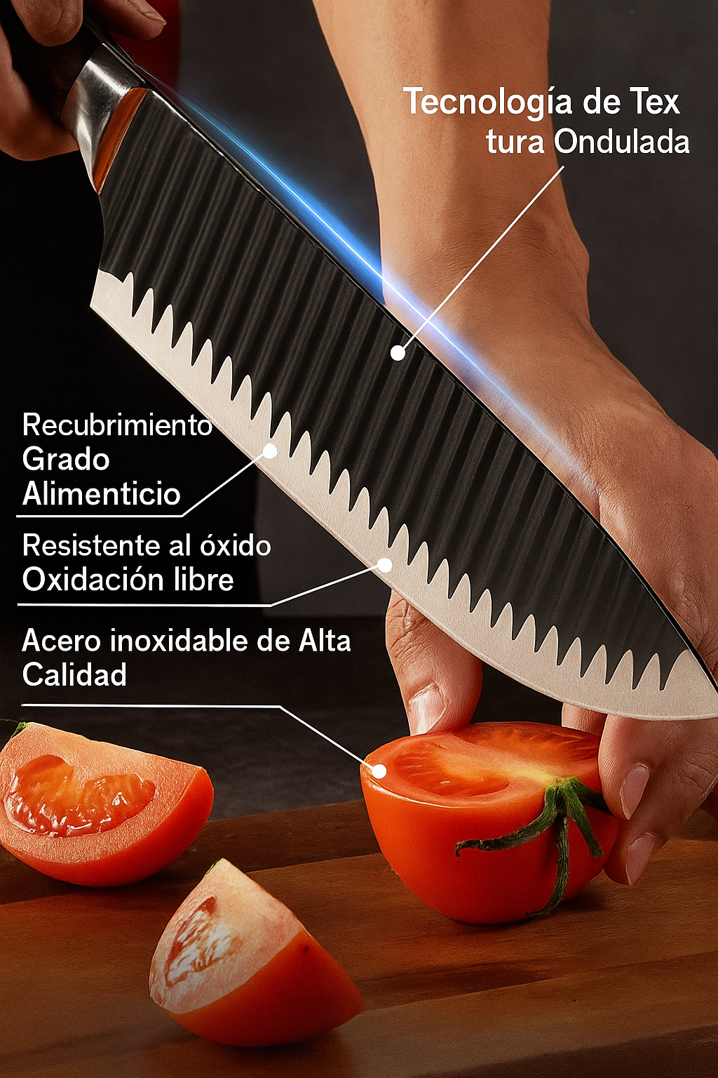 Kit Set De Cuchillos Antirresbalante